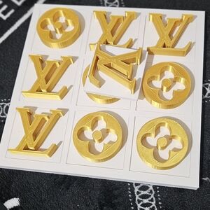 3D Printed - Luxury Gold Logo Tic Tac Toe Set